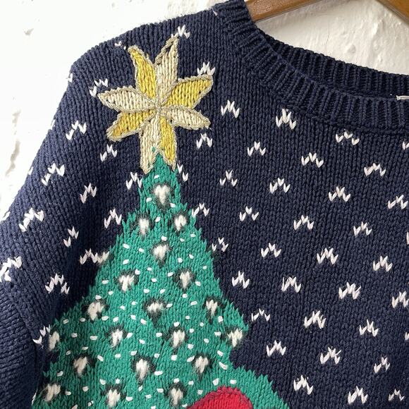 Not So Ugly Christmas Sweater Teddy Bears Decorating Tree Presents - Picture 4 of 8